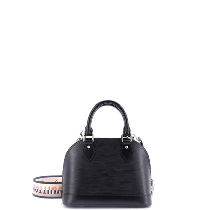 Louis Vuitton Alma Handbag Epi Leather with Logo Jacquard Strap BB