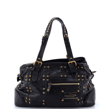 Louis Vuitton Riveting Handbag Studded Lambskin