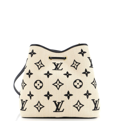 Louis Vuitton NeoNoe Handbag Monogram Giant Embroidered Cotton MM