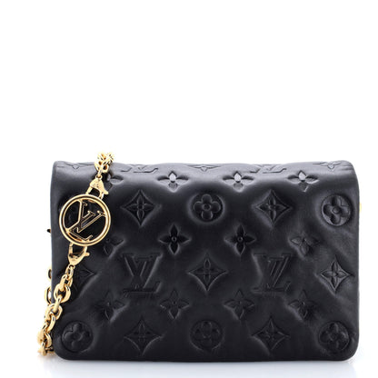 Louis Vuitton Coussin Pochette Monogram Embossed Lambskin