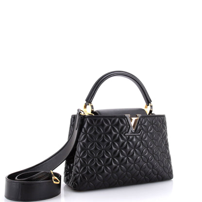 Louis Vuitton Capucines Bag Monogram Flower Quilted Lambskin PM