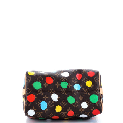 Louis Vuitton Speedy Bandouliere Bag Yayoi Kusama Painted Dots Monogram Canvas 25