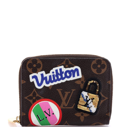 Louis Vuitton Zippy Coin Purse Limited Edition Patches Monogram Canvas