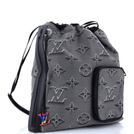 Louis Vuitton Drawstring Backpack Limited Edition 2054 Monogram Textile