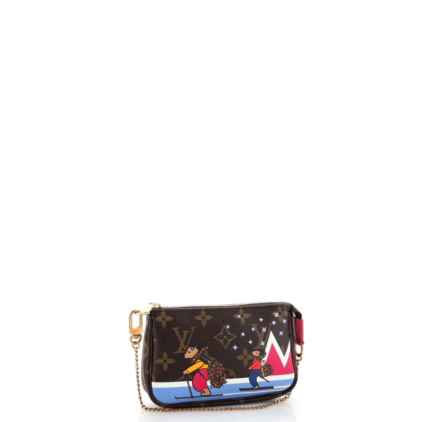 Louis Vuitton Pochette Accessoires Limited Edition Christmas Animation Monogram Canvas Mini