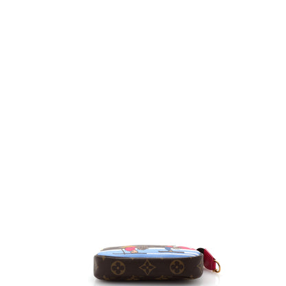 Louis Vuitton Pochette Accessoires Limited Edition Christmas Animation Monogram Canvas Mini