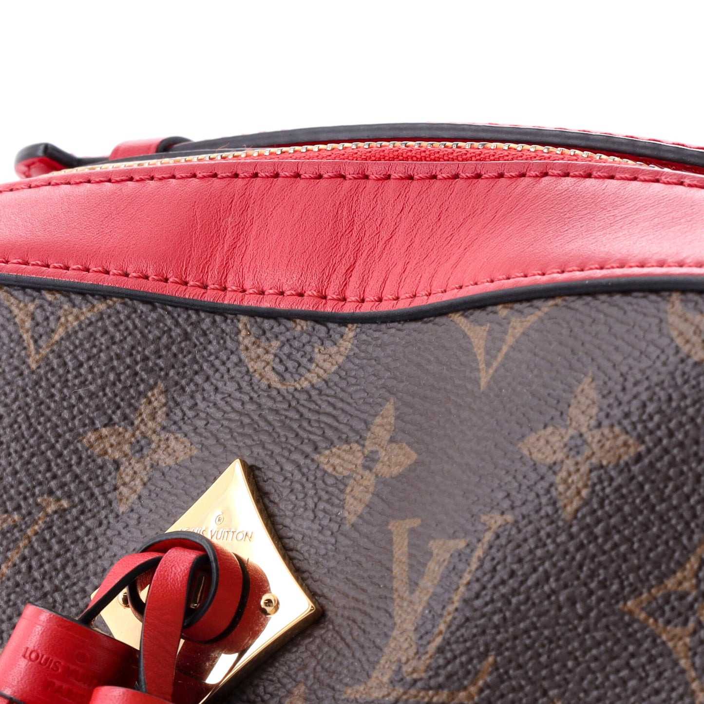 Louis Vuitton Saintonge Handbag Monogram Canvas with Leather