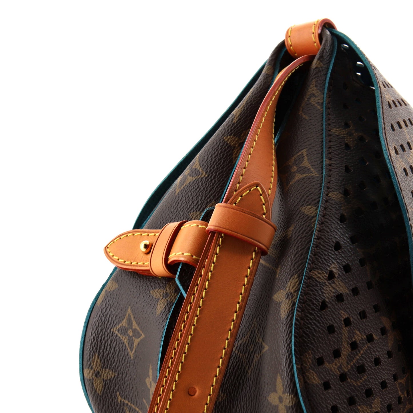 Louis Vuitton Flore Saumur Handbag Perforated Monogram Canvas