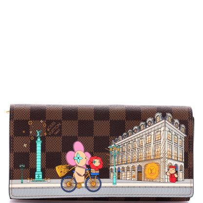 Louis Vuitton Sarah Wallet Limited Edition Vivienne Xmas Damier