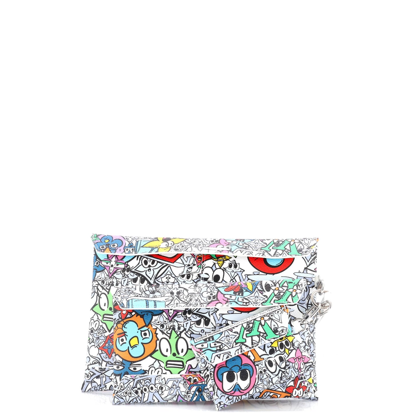 Louis Vuitton Trio Envelope Pouch Set Limited Edition Monogram Comics Canvas