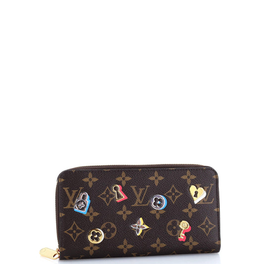 Louis Vuitton Zippy Wallet Love Lock Monogram