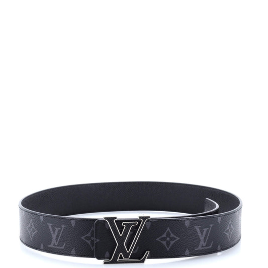 Louis Vuitton LV Line Reversible Belt Monogram Eclipse Canvas and Leather Wide 100