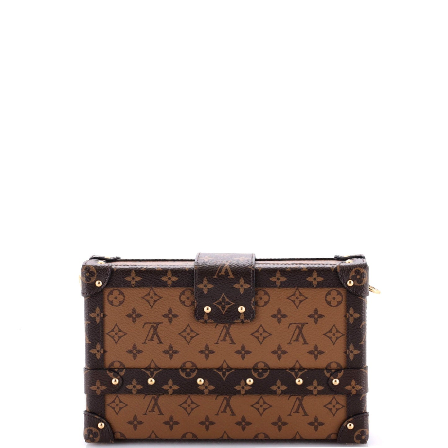 Louis Vuitton Petite Malle Handbag Reverse Monogram Canvas