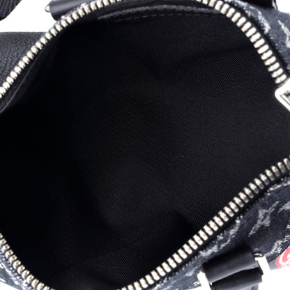 Louis Vuitton Nigo Keepall Bandouliere Bag Monogram Denim and Taurillon Leather XS