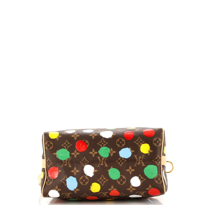 Louis Vuitton Speedy Bandouliere Bag Yayoi Kusama Painted Dots Monogram Canvas 25