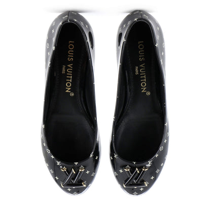 Louis Vuitton Women's Nina Ballerina Flats Nano Monogram Patent