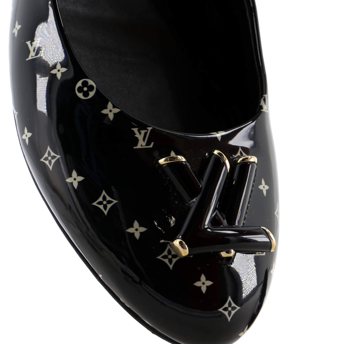 Louis Vuitton Women's Nina Ballerina Flats Nano Monogram Patent