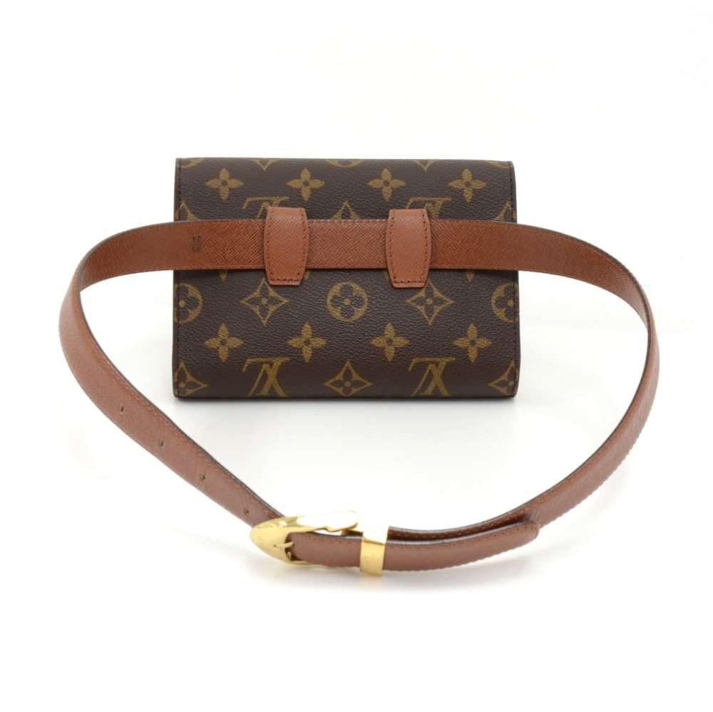 Louis Vuitto Pochette Arche Monogram Canvas Clutch Bag with Belt