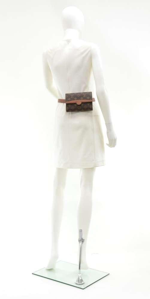 Louis Vuitto Pochette Arche Monogram Canvas Clutch Bag with Belt