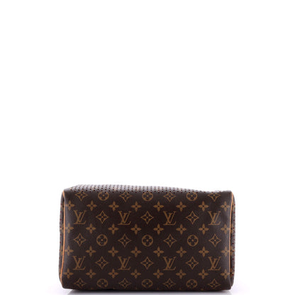 Louis Vuitton Speedy Handbag Perforated Monogram Canvas 30