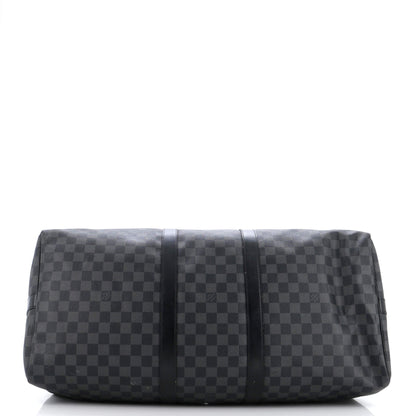 Louis Vuitton Keepall Bandouliere Bag Damier Graphite 55