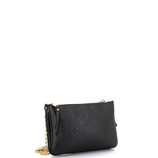 Louis Vuitton Double Zip Pochette Monogram Empreinte Leather