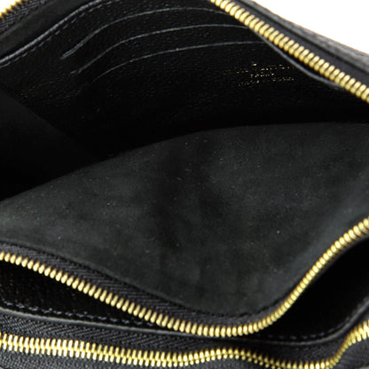 Louis Vuitton Double Zip Pochette Monogram Empreinte Leather