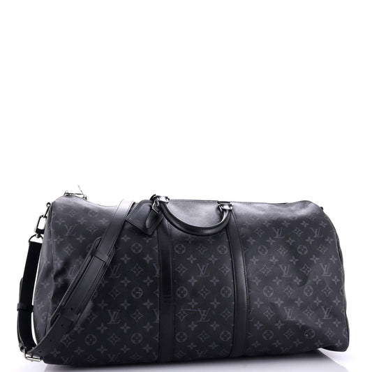 Louis Vuitton Keepall Bandouliere Bag Monogram Eclipse Canvas 55