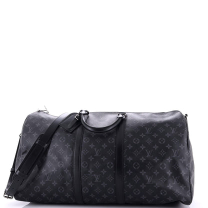 Louis Vuitton Keepall Bandouliere Bag Monogram Eclipse Canvas 55