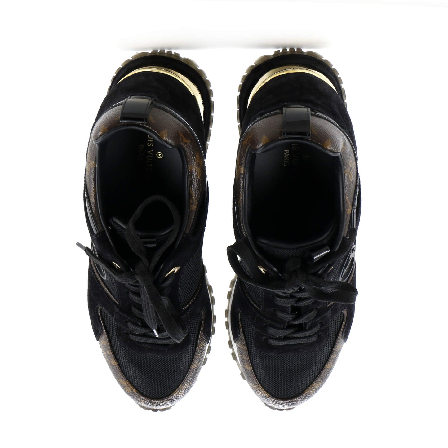 Louis Vuitton Women's Run Away Sneakers Mesh with Monogram Canvas and Suede