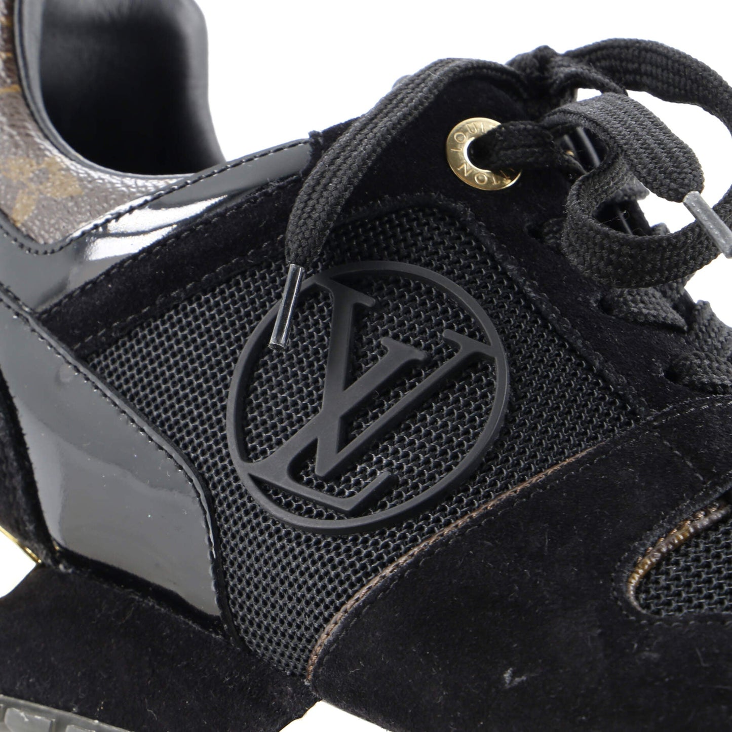 Louis Vuitton Women's Run Away Sneakers Mesh with Monogram Canvas and Suede