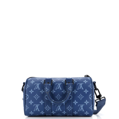 Louis Vuitton Keepall Bandouliere Bag Atlantic Blue Monogram Canvas 25