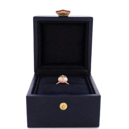 Louis Vuitton B Blossom Ring 18K Rose Gold and 18K White Gold with Pink Opal and Diamonds