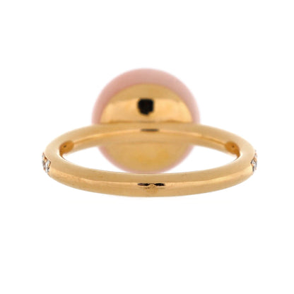 Louis Vuitton B Blossom Ring 18K Rose Gold and 18K White Gold with Pink Opal and Diamonds