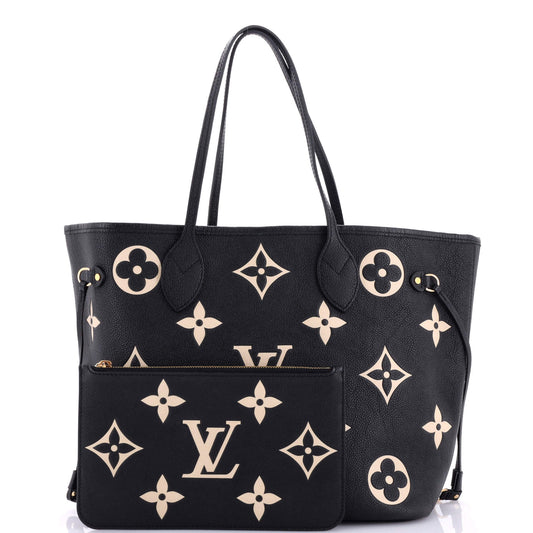 Louis Vuitton Neverfull NM Tote Bicolor Monogram Empreinte Giant MM