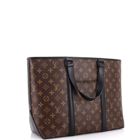 Louis Vuitton Weekend Tote Macassar Monogram Canvas PM
