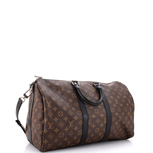 Louis Vuitton Keepall Bandouliere Bag Macassar Monogram Canvas 45