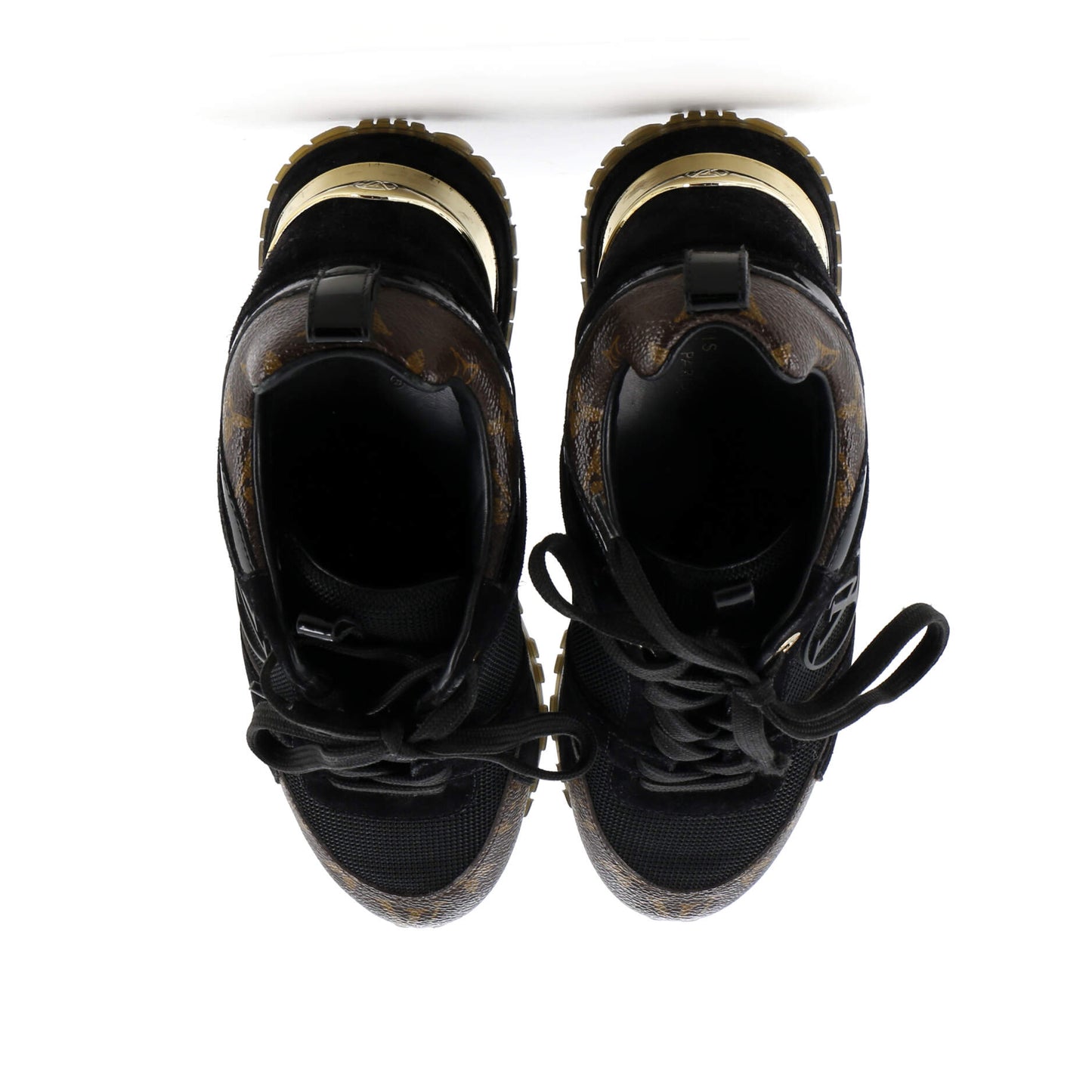 Louis Vuitton Women's Run Away Sneakers Mesh with Monogram Canvas and Suede