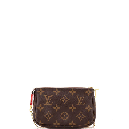 Louis Vuitton Pochette Accessoires Limited Edition Vivienne Xmas Monogram Canvas Mini