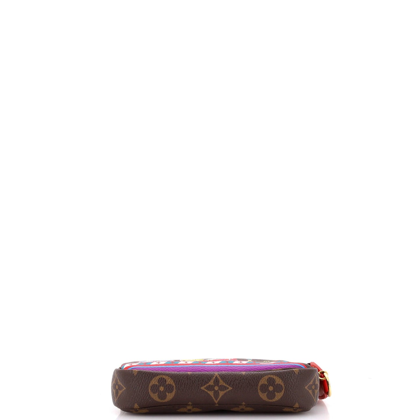 Louis Vuitton Pochette Accessoires Limited Edition Vivienne Xmas Monogram Canvas Mini