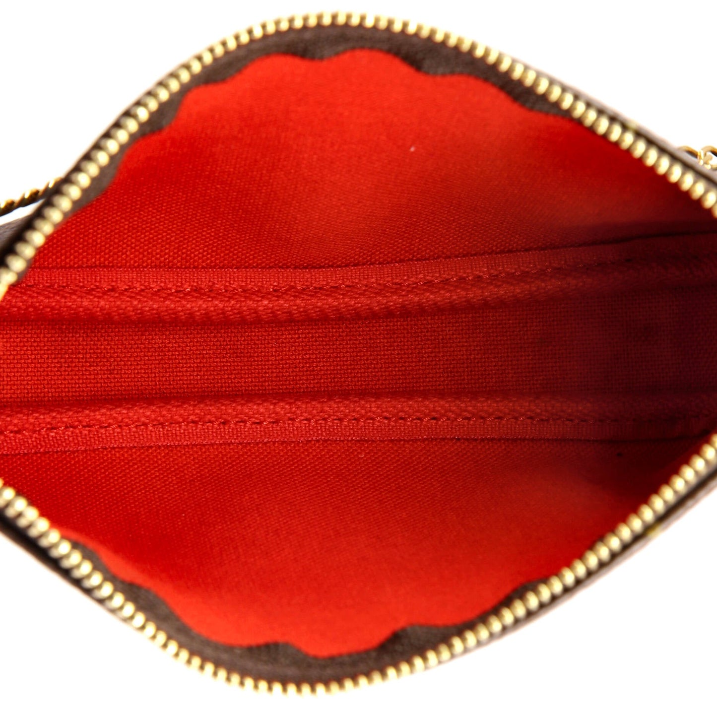 Louis Vuitton Pochette Accessoires Limited Edition Vivienne Xmas Monogram Canvas Mini
