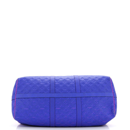 Louis Vuitton Keepall Bandouliere Bag Limited Edition Illusion Monogram Taurillon Leather 50