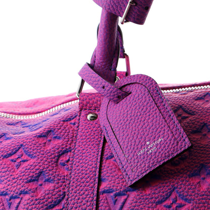 Louis Vuitton Keepall Bandouliere Bag Limited Edition Illusion Monogram Taurillon Leather 50