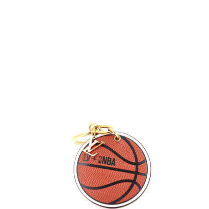 Louis Vuitton LV x NBA Basketball Bag Charm and Key Holder Metal with Embossed Leather and Monogram Canvas