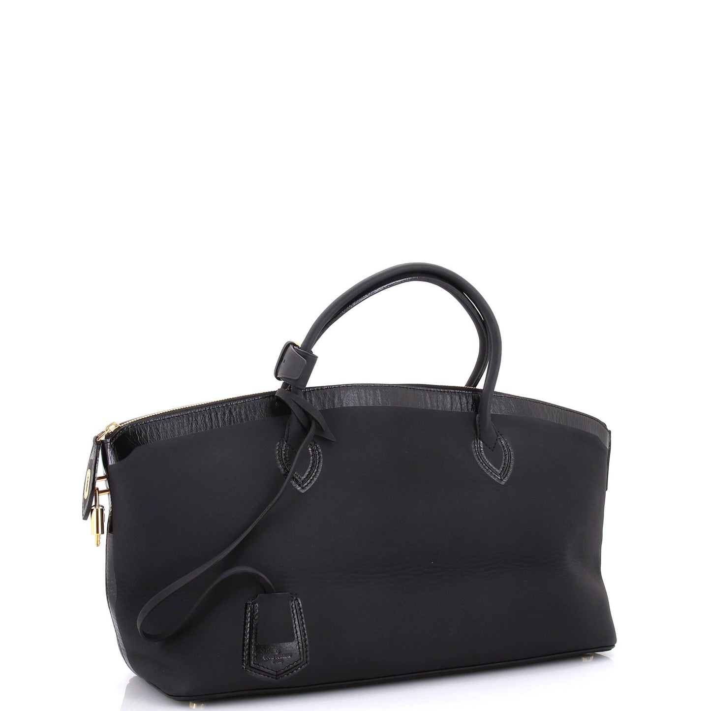 Louis Vuitton Obsession Lockit Handbag Rubberized Calfskin East West