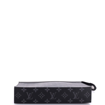 Louis Vuitton Pochette Voyage Monogram Eclipse Canvas MM
