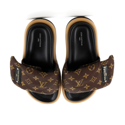 Louis Vuitton Women's Pool Pillow Comfort Mule Sandals Monogram Nylon