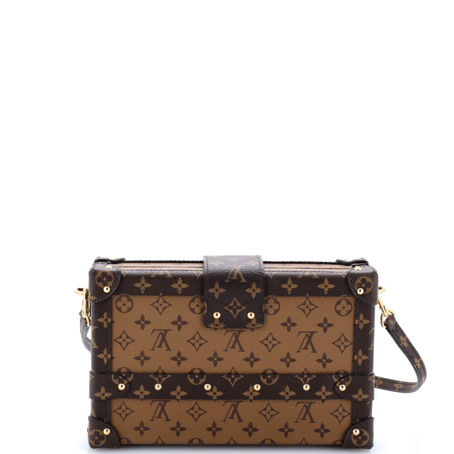Louis Vuitton Petite Malle Handbag Reverse Monogram Canvas