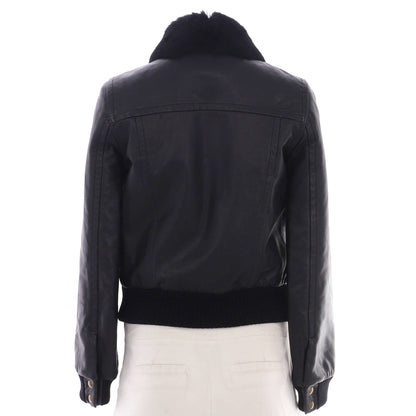 Louis Vuitton Women's Two Pocket Zip Jacket Leather with Fur