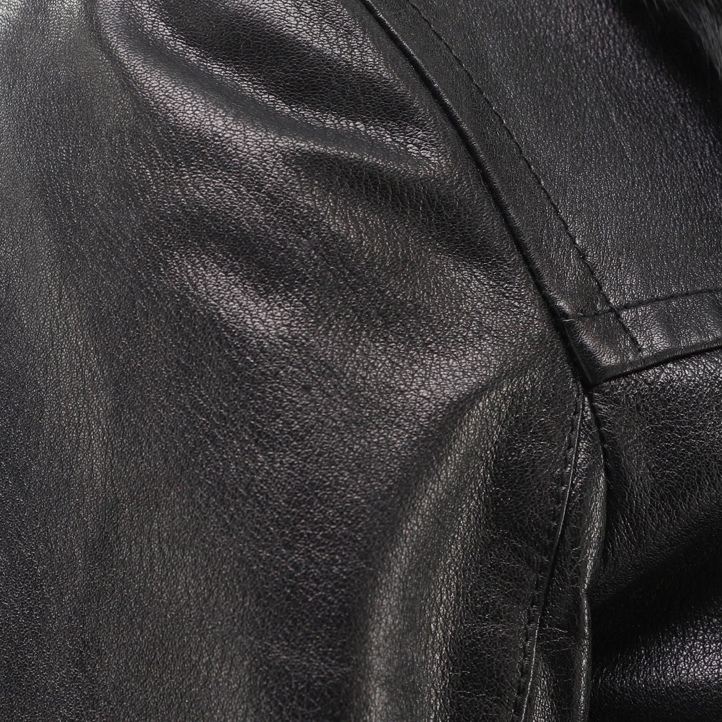 Louis Vuitton Women's Two Pocket Zip Jacket Leather with Fur